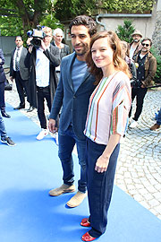 Schauspieler Elyas M'Barek kam mit Filmproduzentin Lena Schömann zum FFF Empfang auf die Praterinsel (©Foto.Martin Schmitz)